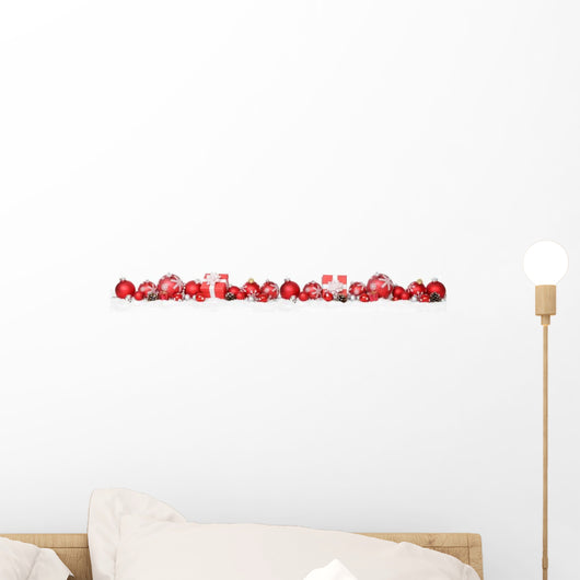 Christmas Border Ornaments Wall Decal