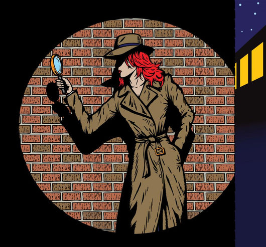 Old Style Girl Detective Wall Decal