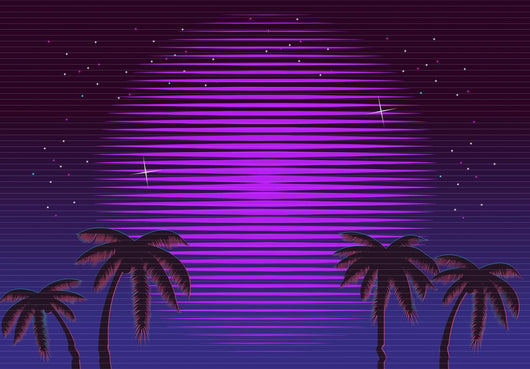 80s Retro Neon Gradient Wall Decal