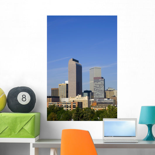 Denver Colorado Skyline Wall Mural