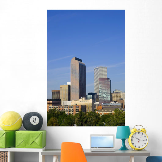 Denver Colorado Skyline Wall Mural