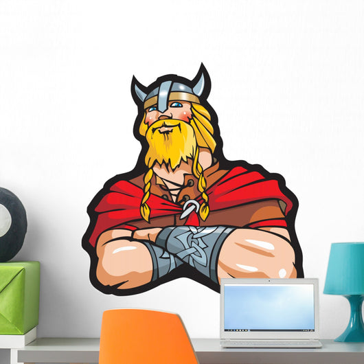 Viking, vector illustration Wall Decal