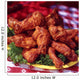 Chicken Wings on Yellow Plate. Wall Mural