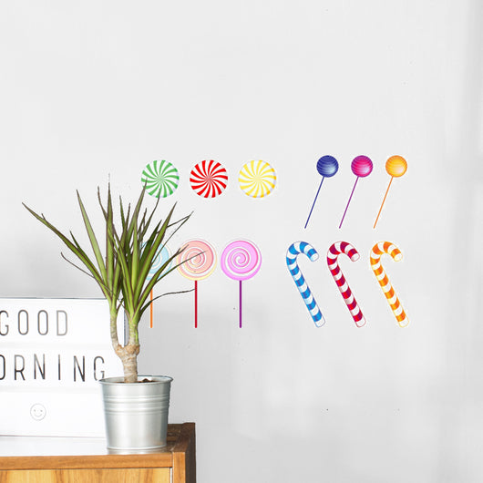 Twelve Candies Candy Wall Decal Sticker Set