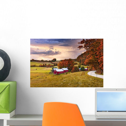 Vermont USA Farmlands Autumn Wall Decal