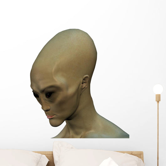 Alien Invader 1 W/ Clipping Mask Wall Decal