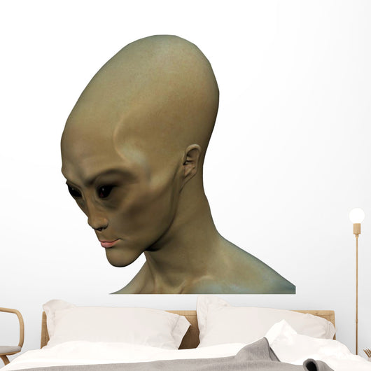 Alien Invader 1 W/ Clipping Mask Wall Decal