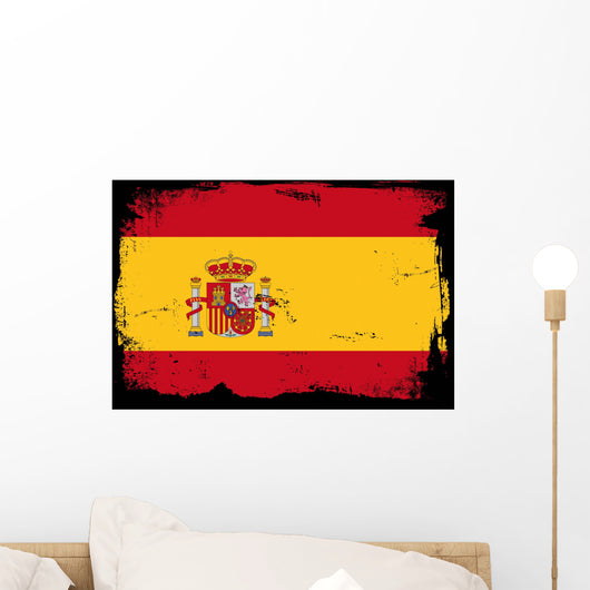grunge flag - spain Wall Mural