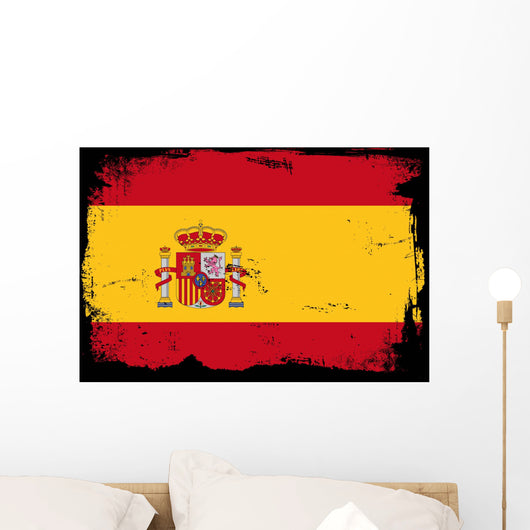 grunge flag - spain Wall Mural