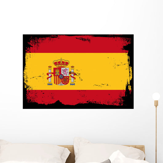 grunge flag - spain Wall Mural