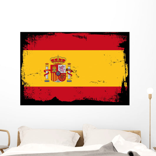 grunge flag - spain Wall Mural