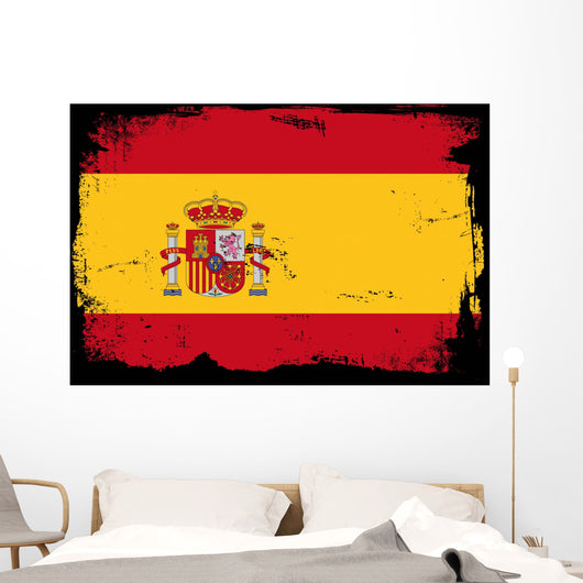 grunge flag - spain Wall Mural