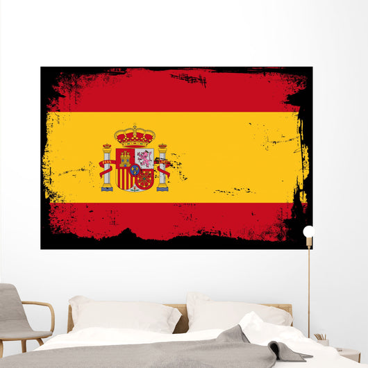 grunge flag - spain Wall Mural