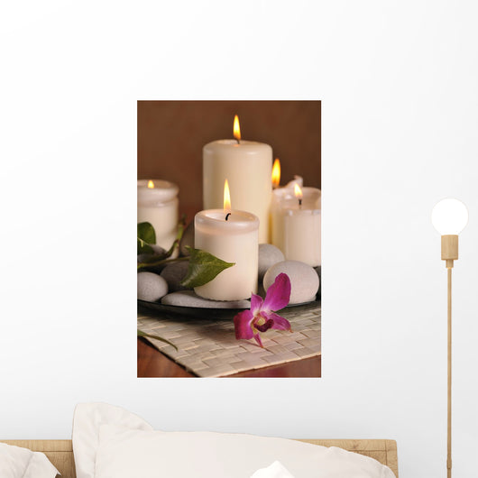 White Candles Wall Mural