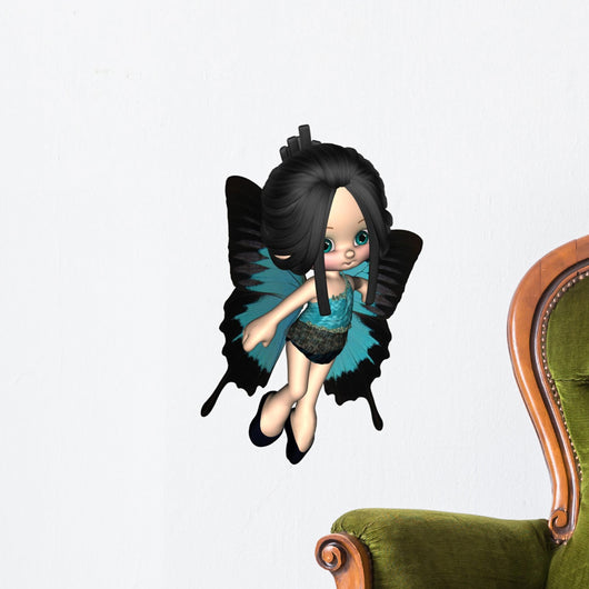Blue Butterfly Fairy Wall Decal