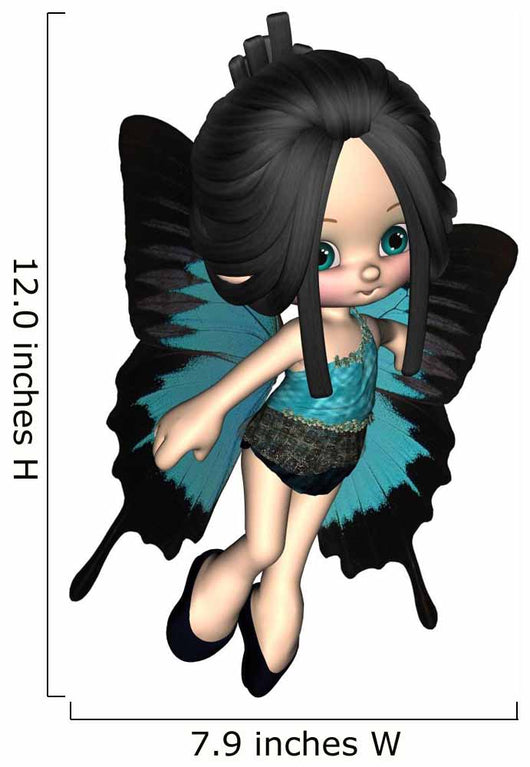 Blue Butterfly Fairy Wall Decal