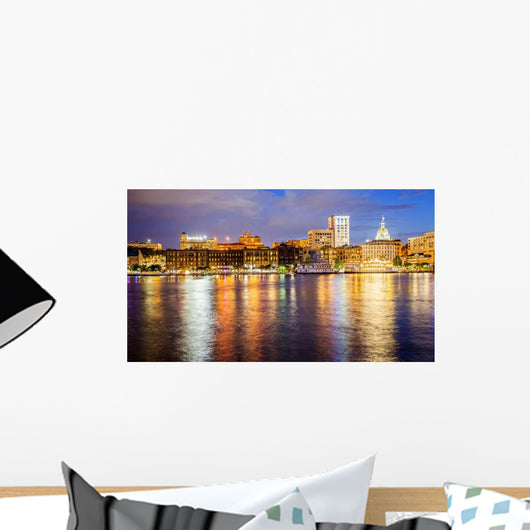 Savannah Georgia Downtown Skyline Wall Decal