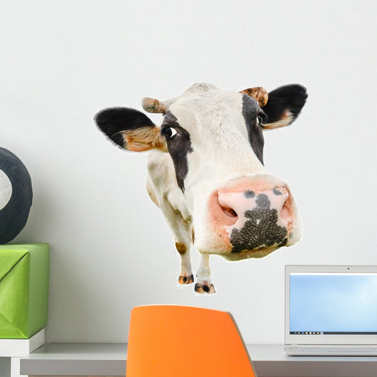 Funny Cute Nosey Cow Wall Decal