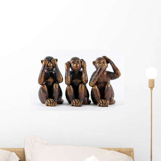 The three monkeys 01 Wall Decal