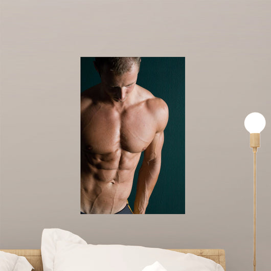 body builder abs Wall Mural