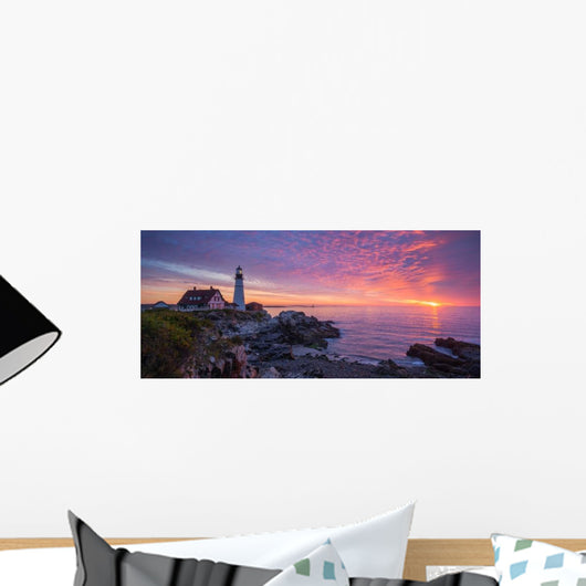 Portland Head Light Panorama Wall Decal