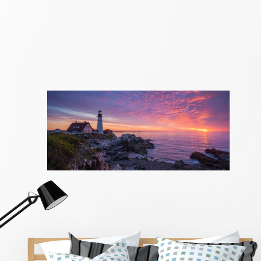 Portland Head Light Panorama Wall Decal