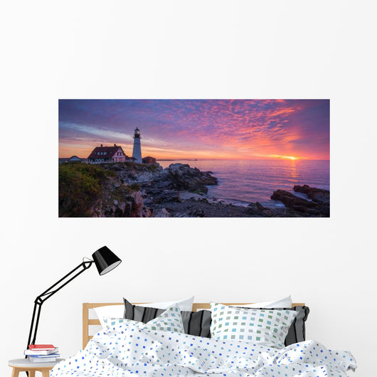 Portland Head Light Panorama Wall Decal