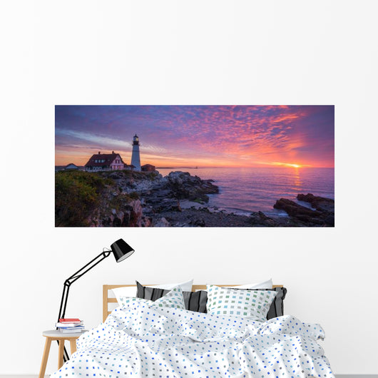 Portland Head Light Panorama Wall Decal