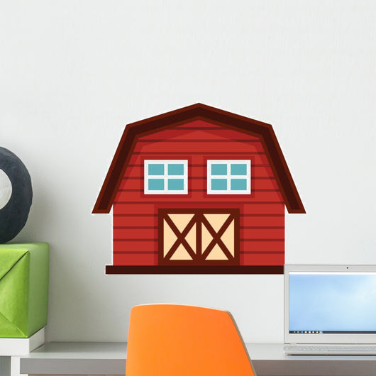 Simple Farming Red Barn Wall Decal