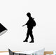 Military Silhouettes Patrolling Soldier Wall Decal