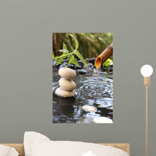 Trois petits galets blanc Wall Mural