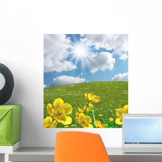 Landscape Countryside Meadows Marsh Wall Decal