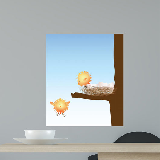 Baby Chick First Flight Wall Mural