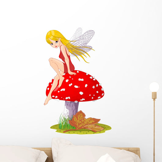fairy elf mushroom Wall Decal