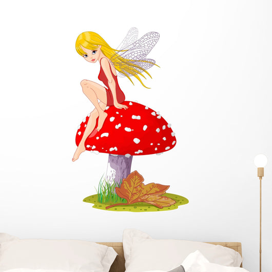 fairy elf mushroom Wall Decal