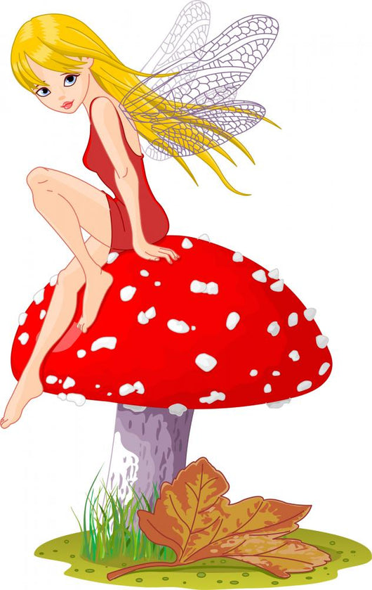fairy elf mushroom Wall Decal