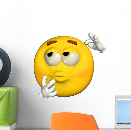Emoticon Wondering Wall Decal