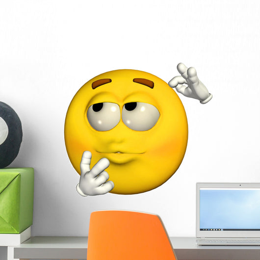 Emoticon Wondering Wall Decal