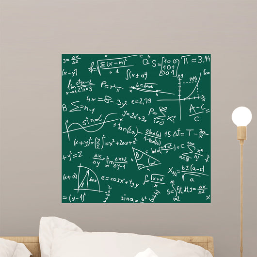 Vector illustration of seamless math background Wall Mural