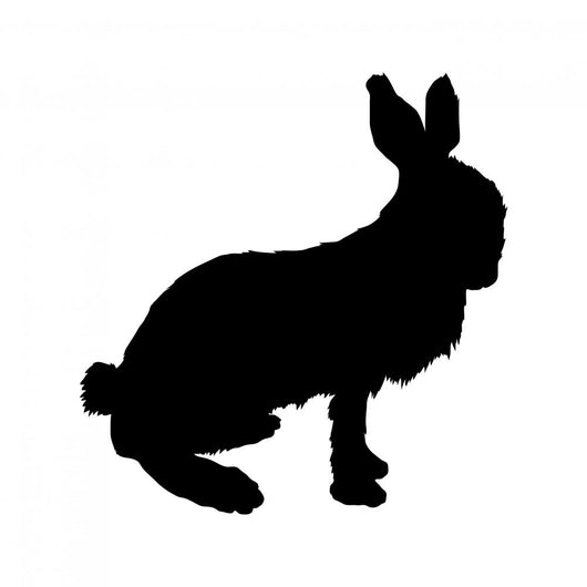 Silhouette Bunny Rabbit White Wall Decal
