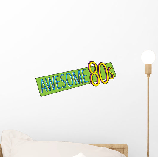 Awesome 80s Party Banner Wall Decal