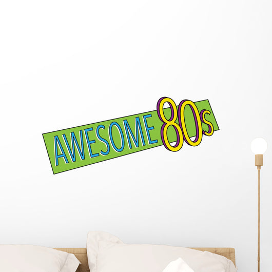 Awesome 80s Party Banner Wall Decal