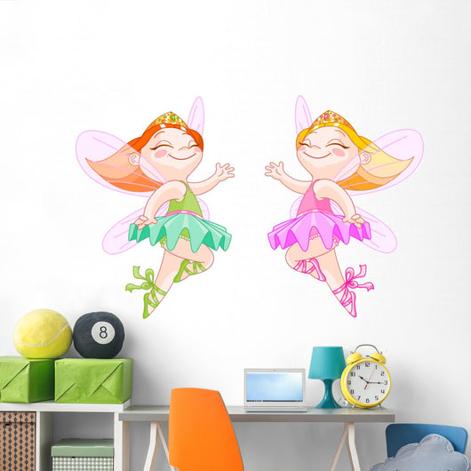 Two ballerina fairies Wall Decal