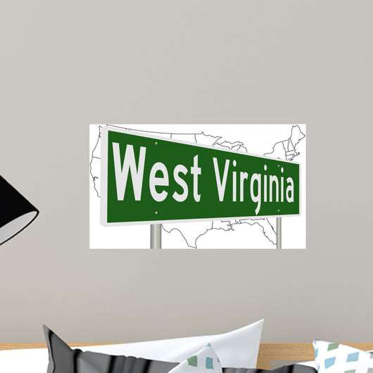 3D Rendering Green Highway Wall Decal Design 2