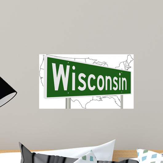 3D Rendering Green Highway Wall Decal Design 1