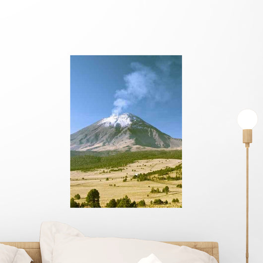 Active Snowcapped Popocatepetl Volcano Wall Decal Design 3