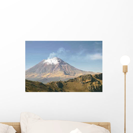 Active Snowcapped Popocatepetl Volcano Wall Decal Design 1