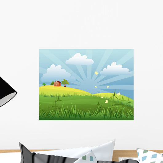 sunny meadow Wall Mural