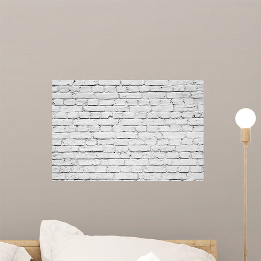 White brick wall Wall Mural