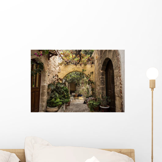 Medieval Arched Backstreet Old Wall Decal